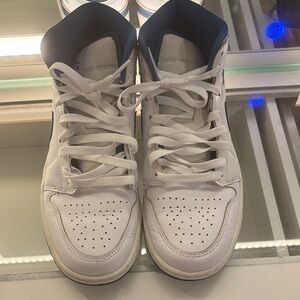 Nike White and Blue Athletic Shoes